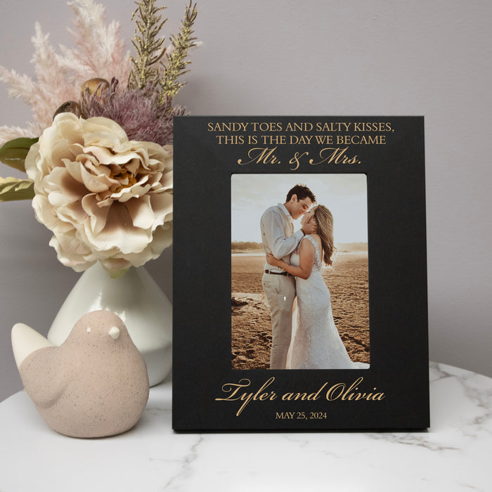 Personalized Beach Wedding Picture Frame