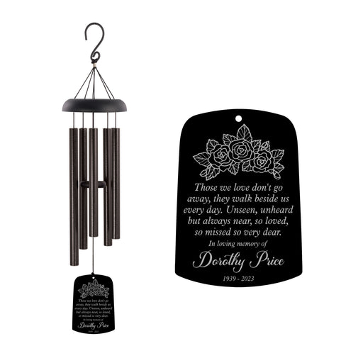 Personalized bereavement wind chime