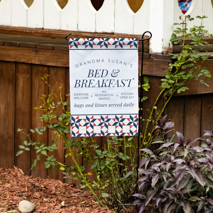 Personalized Grandma's Bed and Breakfast Garden Flag