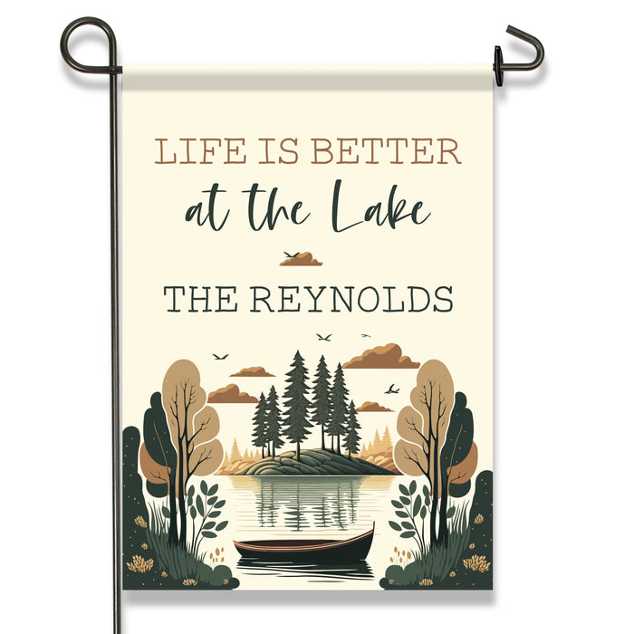 Personalized "Life is Better at the Lake" House Flag