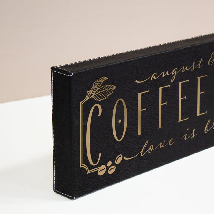 Personalized Kitchen "Love Is Brewing" Coffee Wall Sign