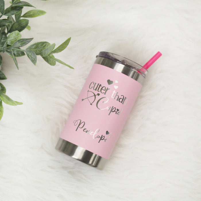 Personalized Cuter Than Cupid Kids Tumbler