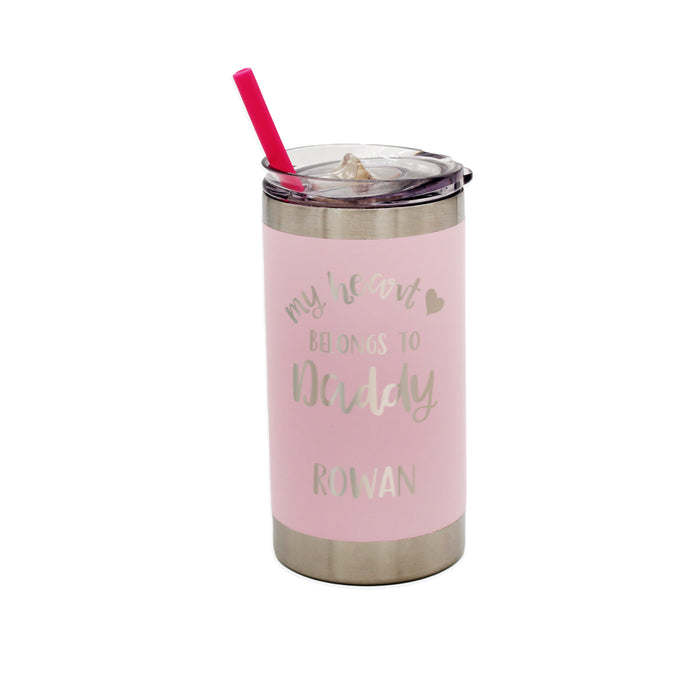 Personalized Heart Belong to Daddy Tumbler for Daughter
