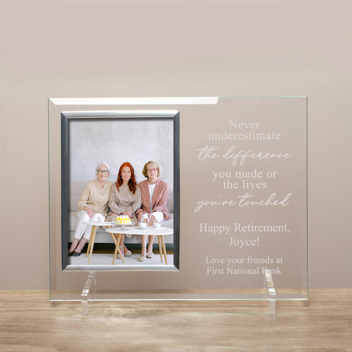 Personalized Retirement Glass Picture Frame