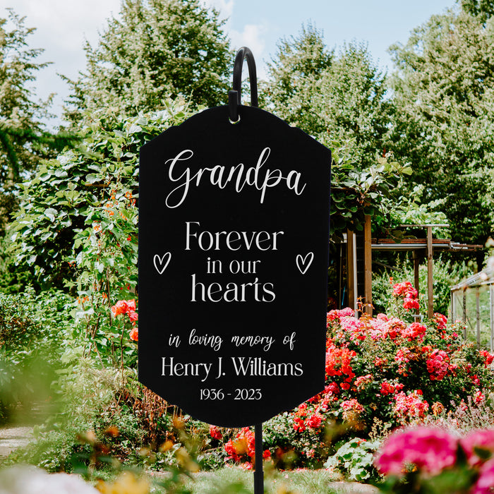 Personalized Grandpa Memorial Garden Stake