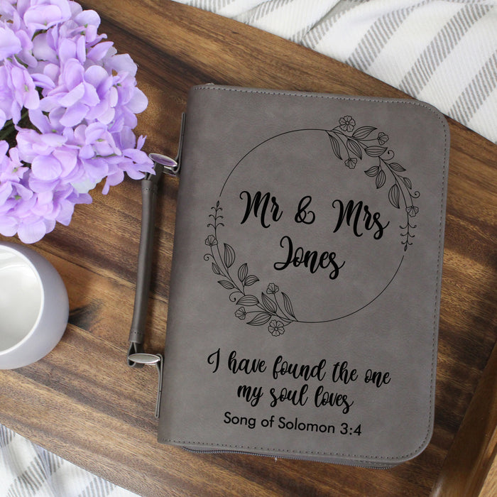 Personalized Mr & Mrs Wedding Bible Cover