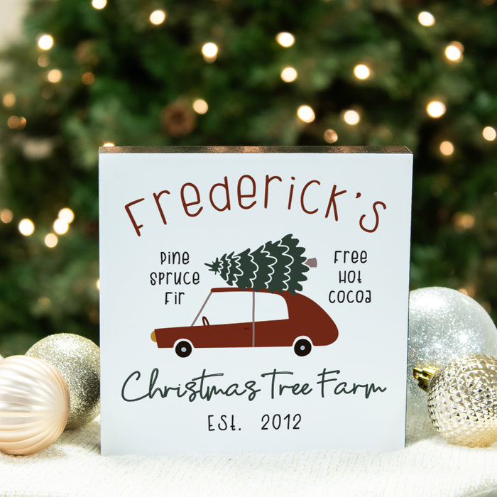 Personalized Christmas Tree Farm Decor Sign