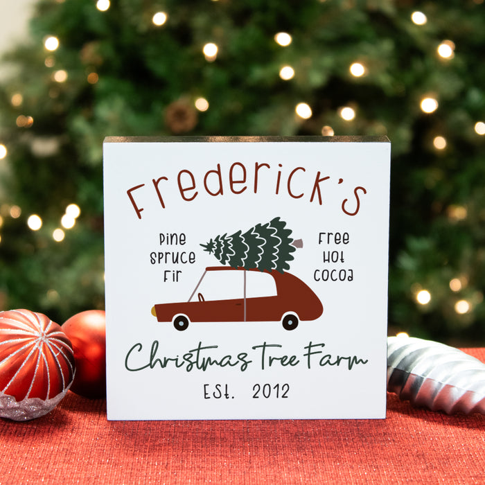 Personalized Christmas Tree Farm Decor Sign