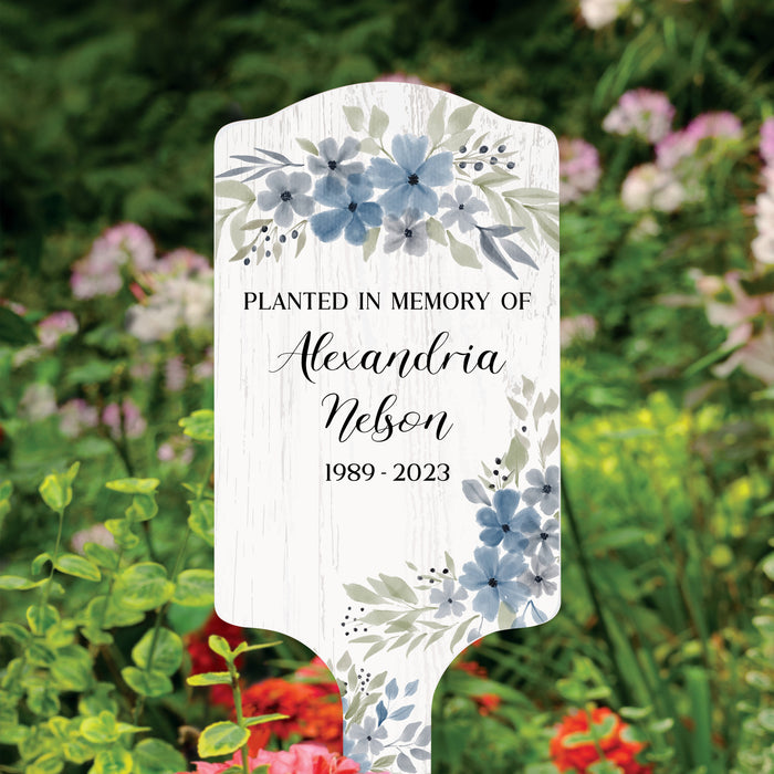 Personalized "Planted in Memory Of" Memorial Garden Stake