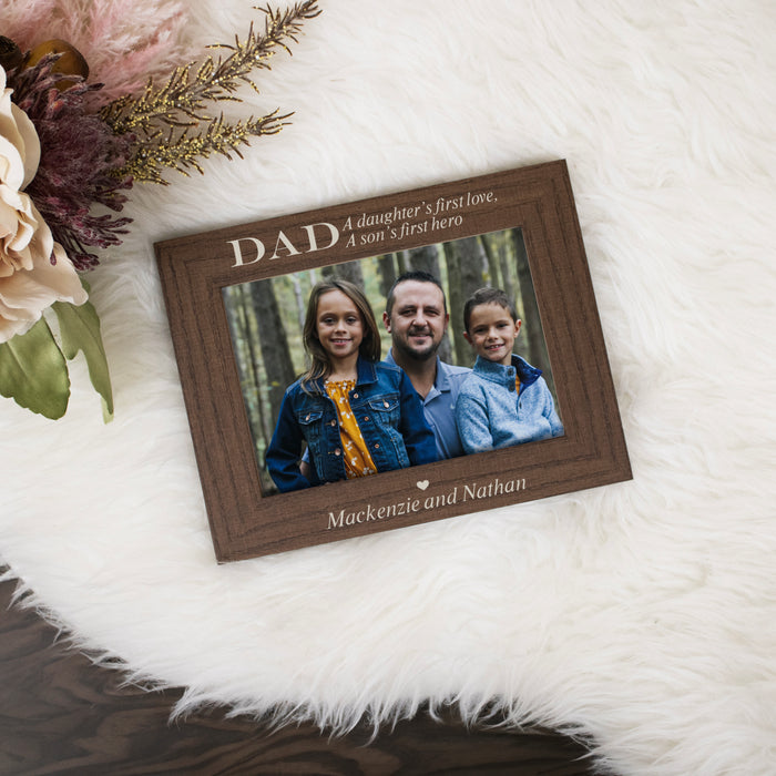 Personalized Dad First Love First Hero Picture Frame