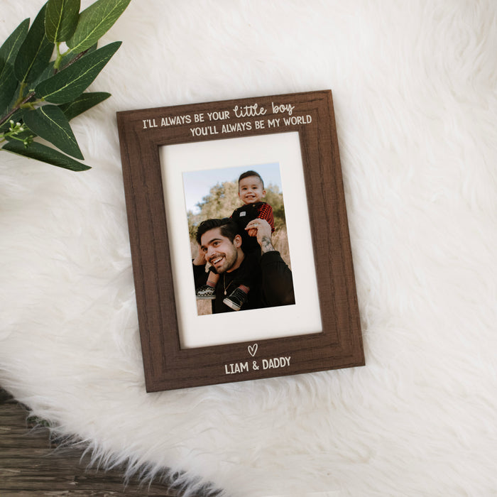 Personalized Father is Son's World Picture Frame