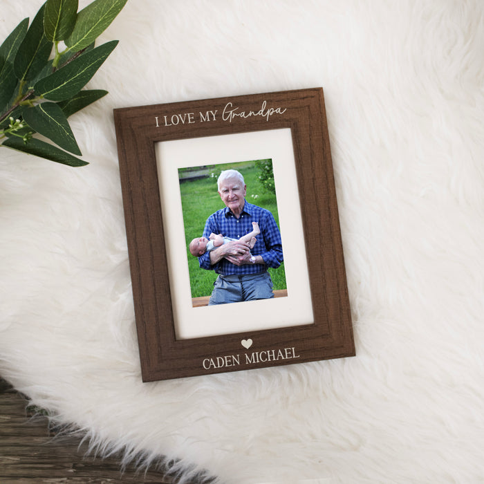 Personalized "I Love My Grandpa" Picture Frame