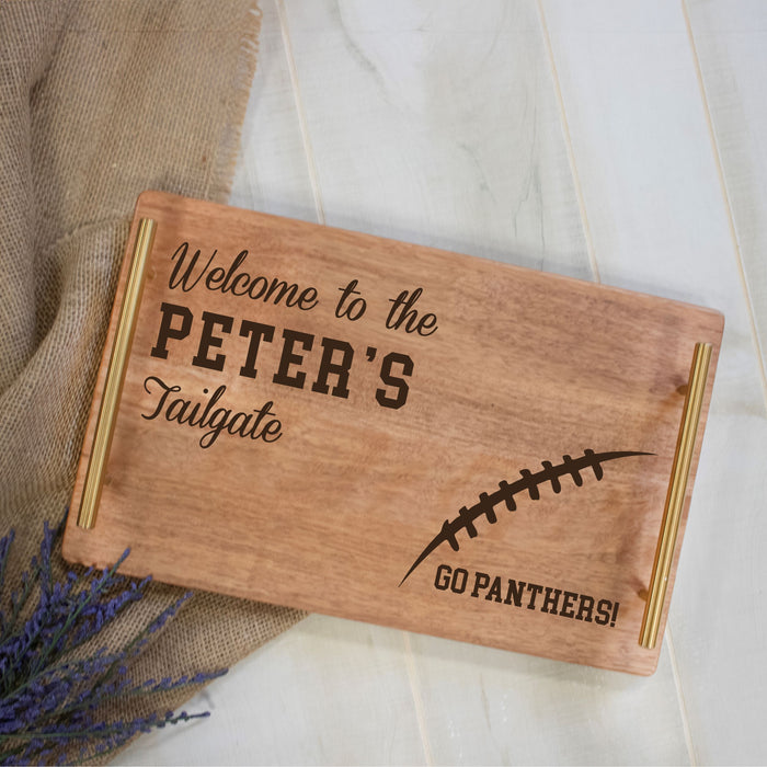 Personalized Football Tailgate Serving Tray