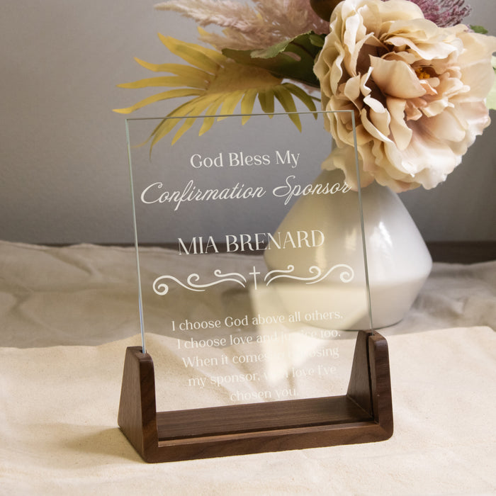 Personalized Confirmation Sponsor Crystal Plaque