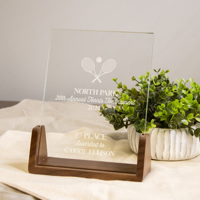 Personalized Tennis Award Plaque