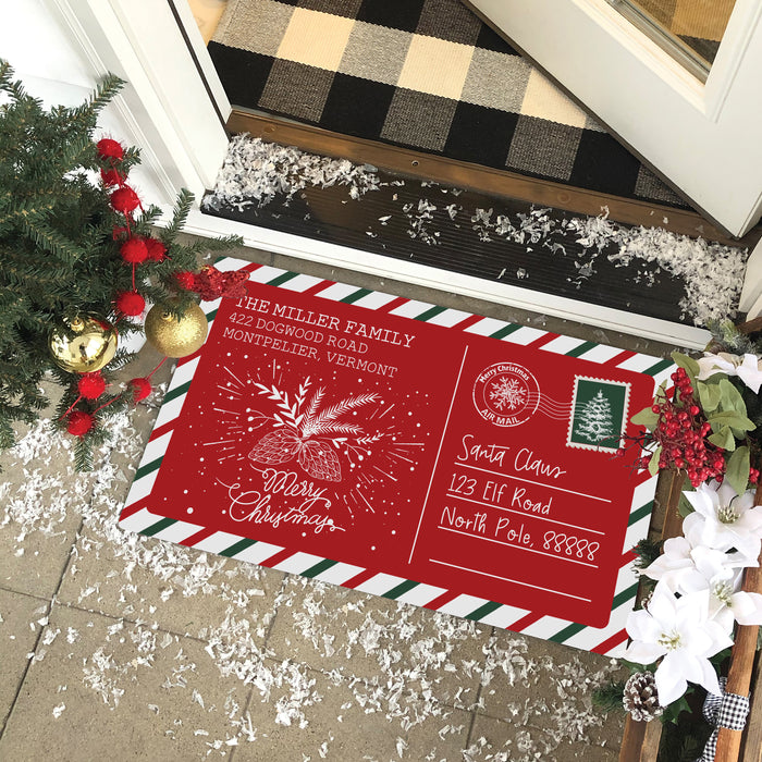 Personalized Letters to Santa Christmas Door Mat