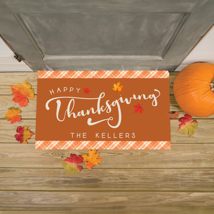 Personalized Happy Thanksgiving Doormat