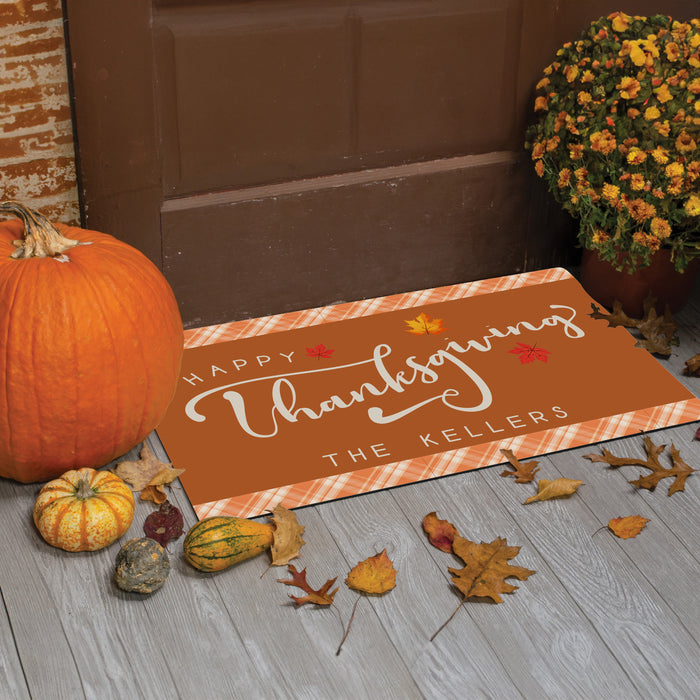 Personalized Happy Thanksgiving Doormat