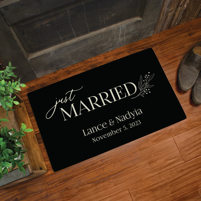 Personalized “Just Married” Welcome Mat