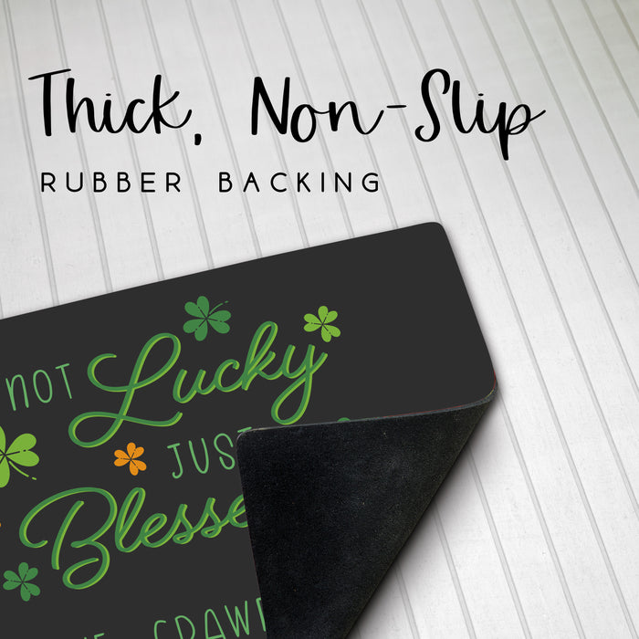 Personalized "Not Lucky, Just Blessed" St. Patrick's Day Doormat