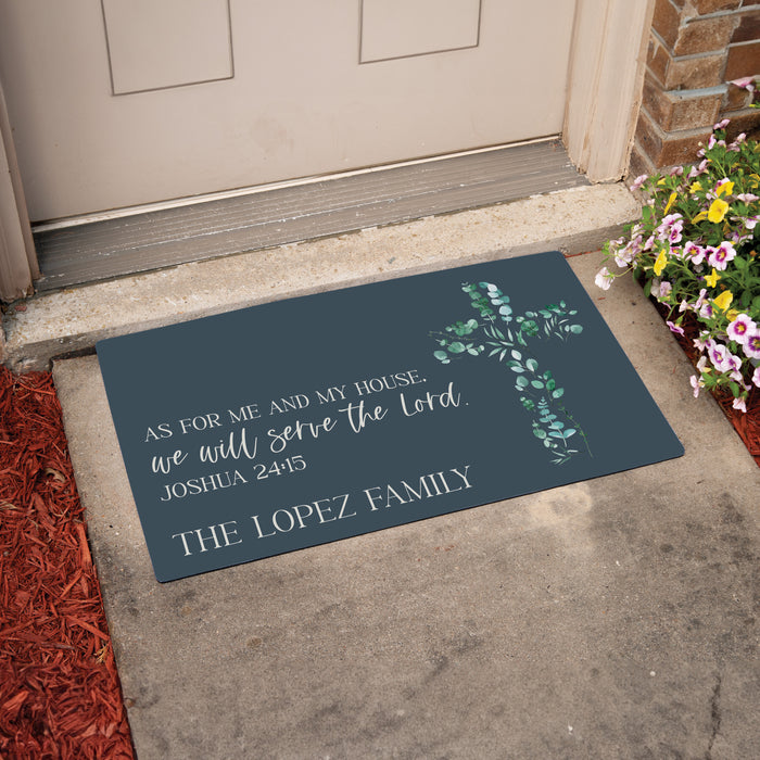 Personalized "As For Me and My House" Door Mat