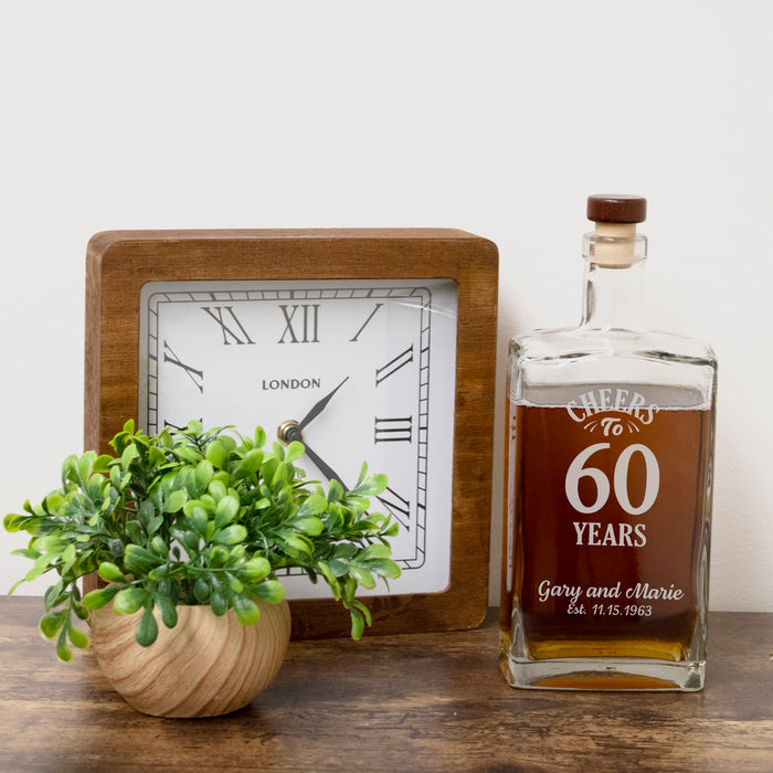Personalized Anniversary Whiskey Decanter