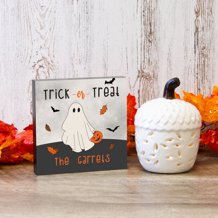 Personalized "Trick or Treat" Halloween Sign