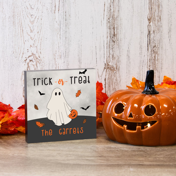 Personalized "Trick or Treat" Halloween Sign