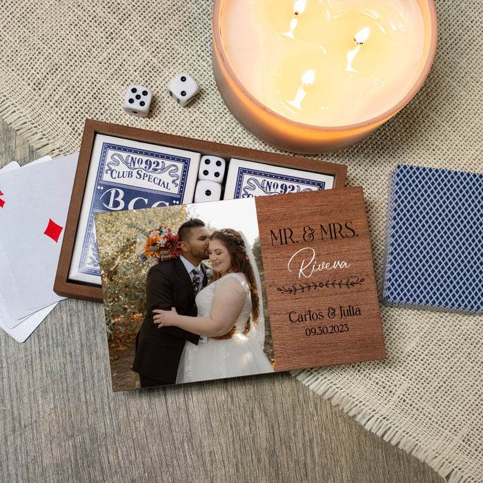 Personalized Wedding Photo Game Night Box