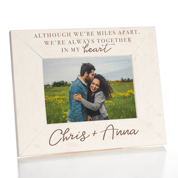 Personalized "Miles Apart" Long Distance Relationship Picture Frame