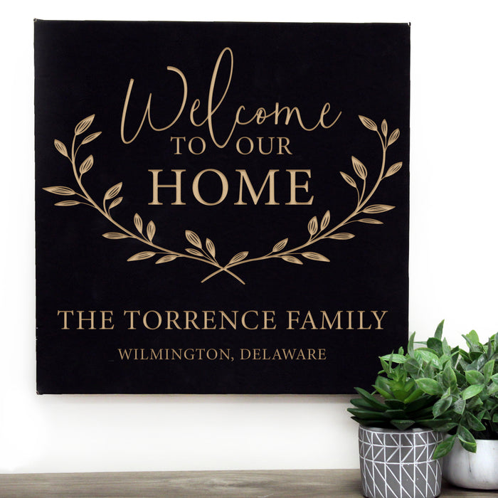 Personalized "Welcome to Our Home" Wall Sign