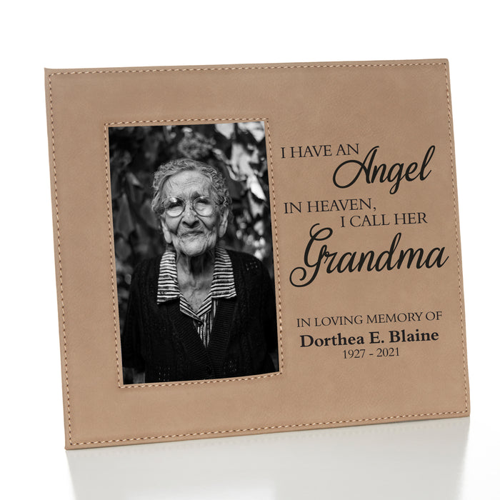 Personalized Grandma Angel in Heaven Picture Frame
