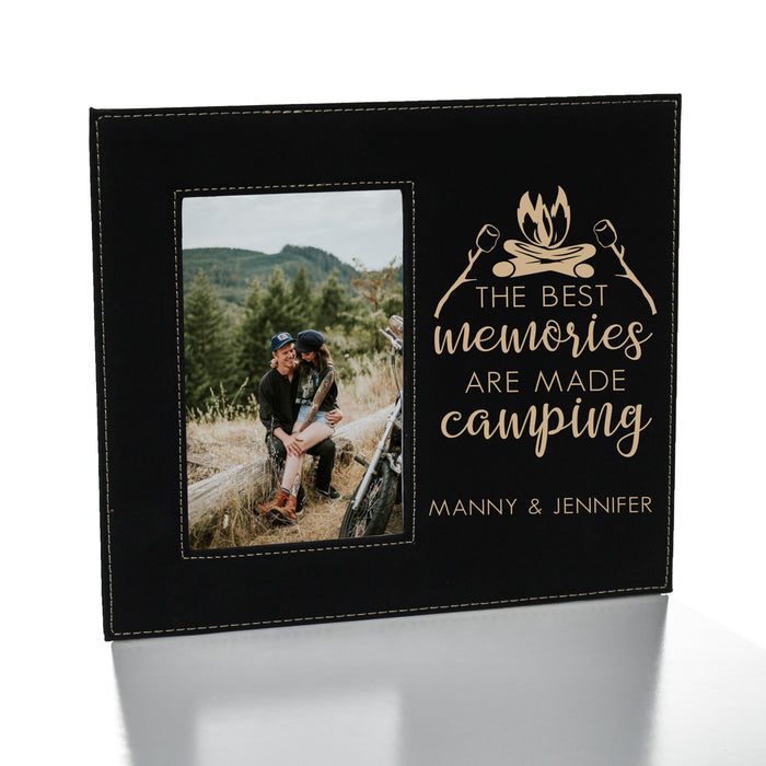 Personalized couple camping picture frame.