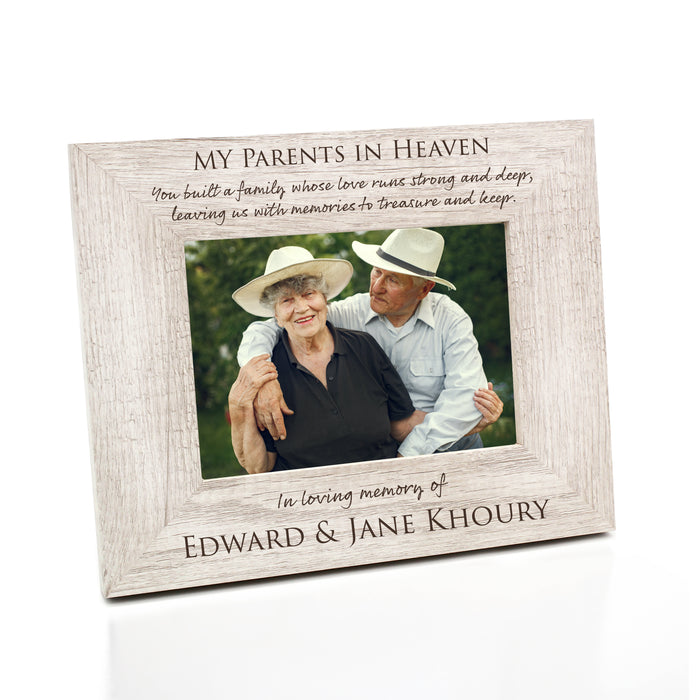 Personalized Parents in Heaven Picture Frame