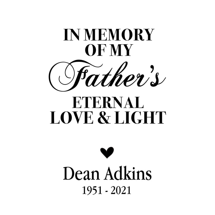 Personalized Father Memorial Lantern