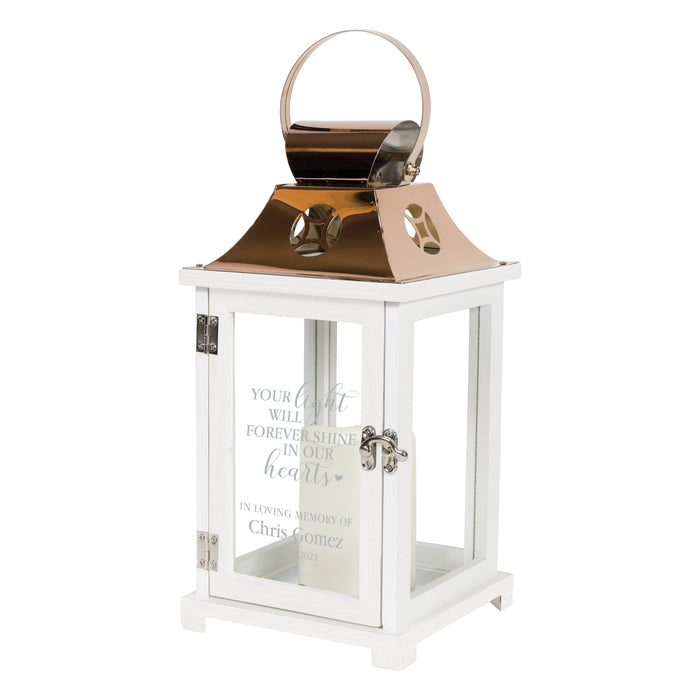 Personalized "Your Light Will Shine" Memorial Lantern