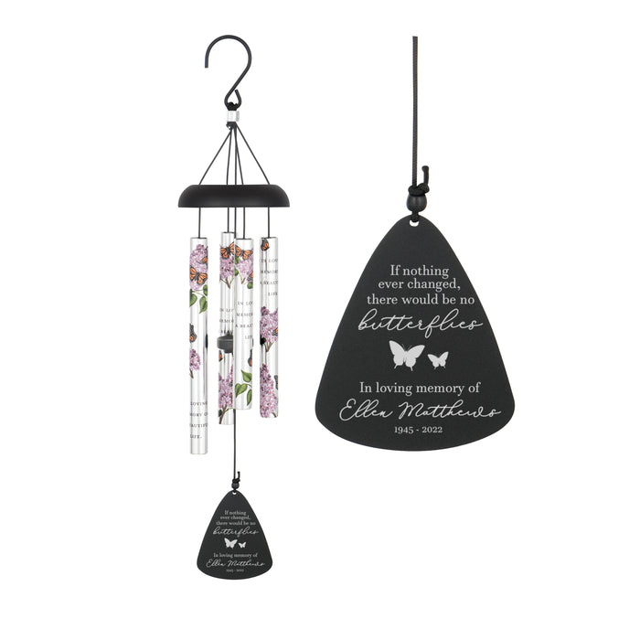 Personalized "If Nothing Ever Changed, There'd Be No Butterflies" Memorial Wind Chime