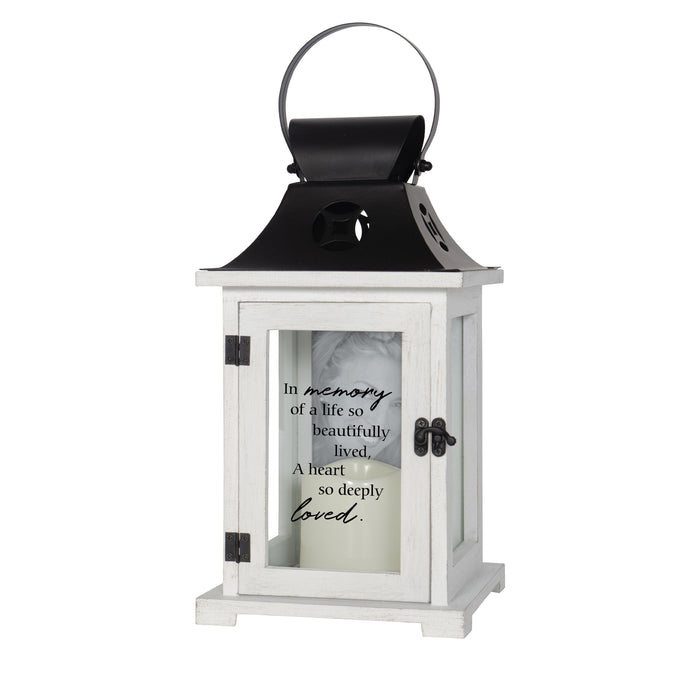 In Memory of a Life Picture Frame Memorial Lantern