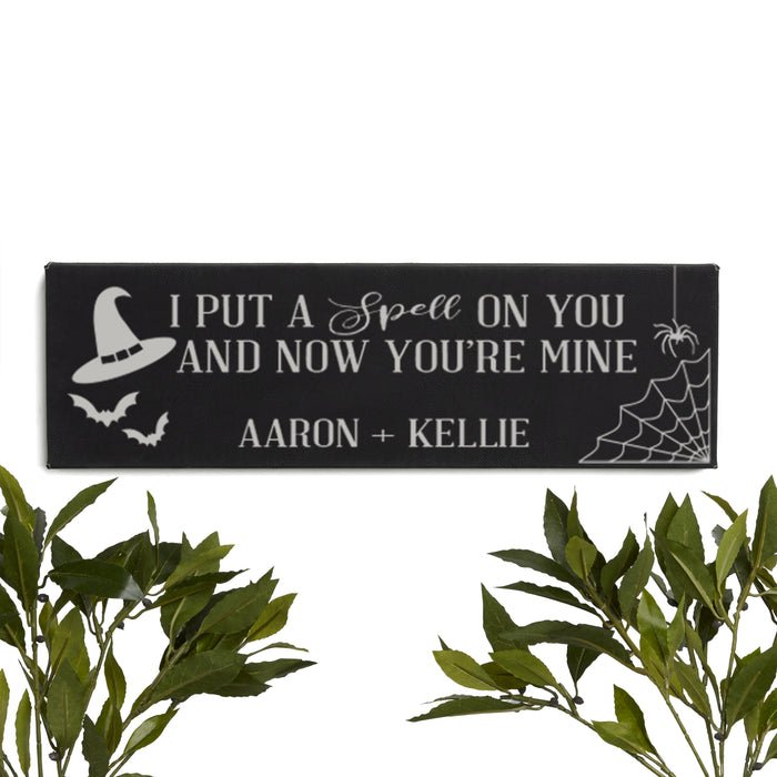 Personalized "I Put A Spell On You" Halloween Wall Sign