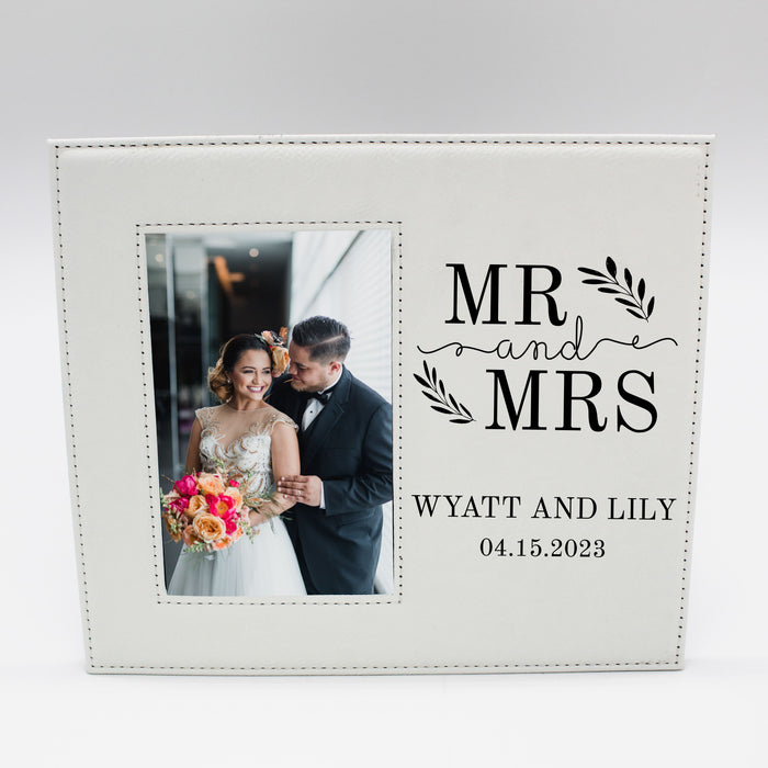 Personalized "Mr & Mrs" Boho Wedding Picture Frame