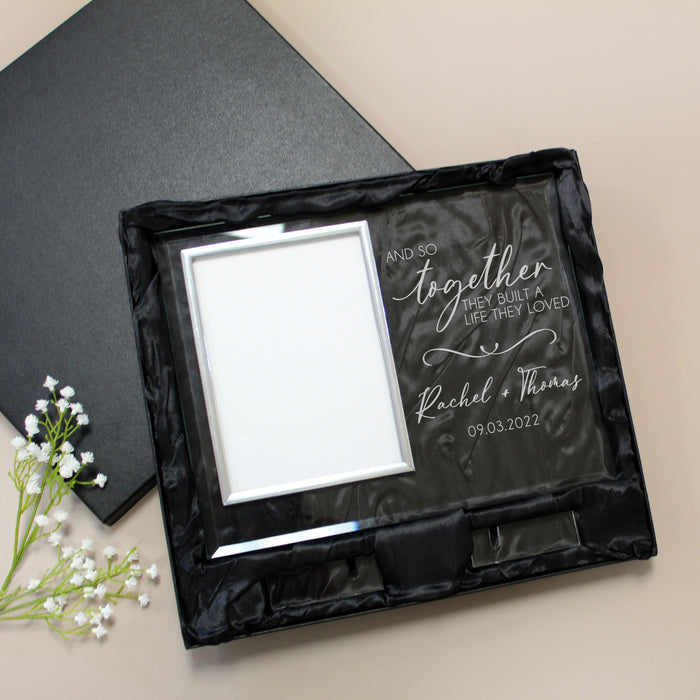 Personalized Engagement Glass Picture Frame