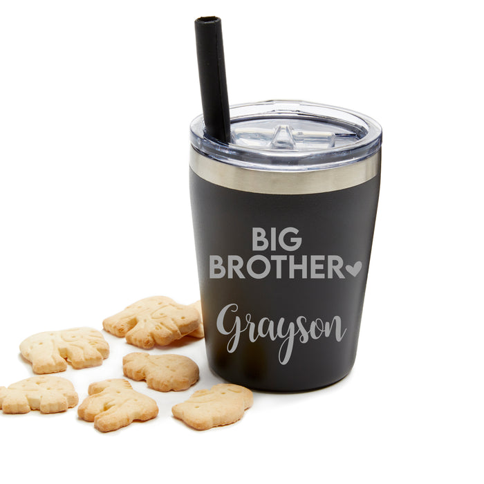 Personalized "Big Brother" Stainless Tumbler with Straw