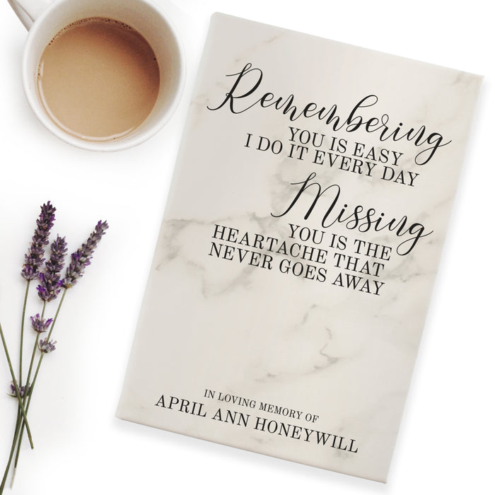 Personalized "Remembering You..." Grief Journal