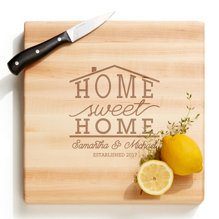Personalized "Home Sweet Home" Cutting Board