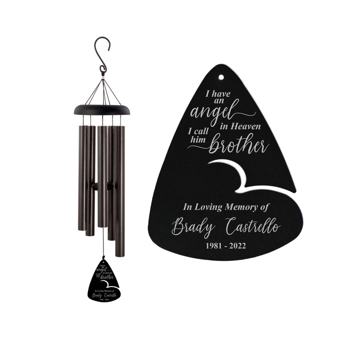 Personalized Brother Angel in Heaven Memorial Wind Chime