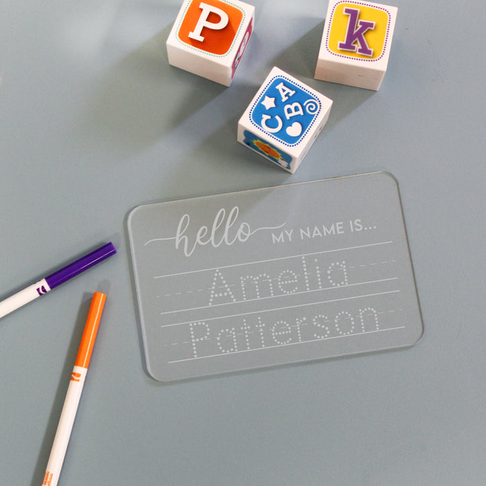 Personalized "Hello My Name Is" Tracing Board