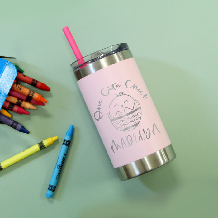 Personalized "One Cute Chick" Easter Tumbler for Kids