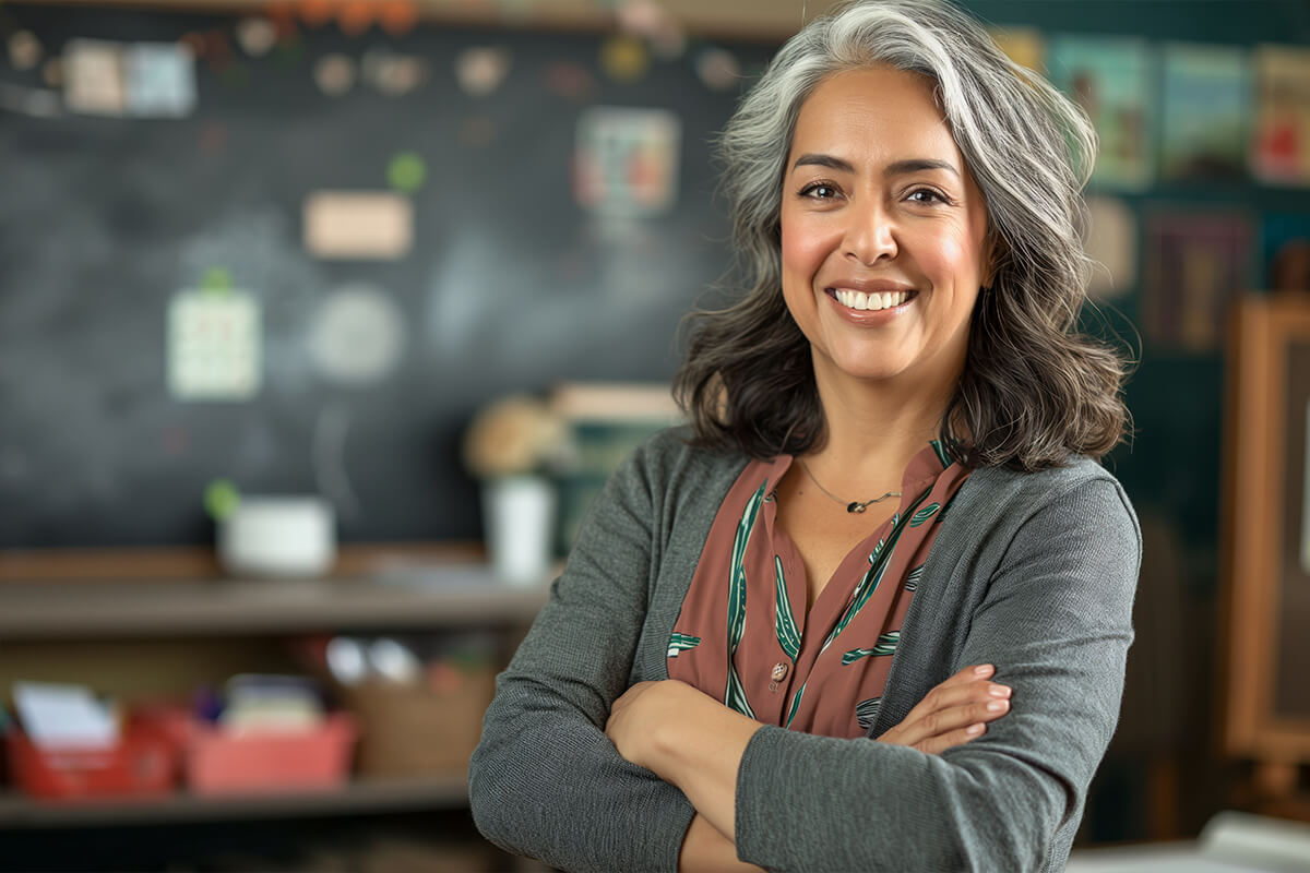 Retiring Teacher Inside Classroom