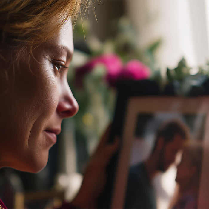 Wife grieving loss of husband