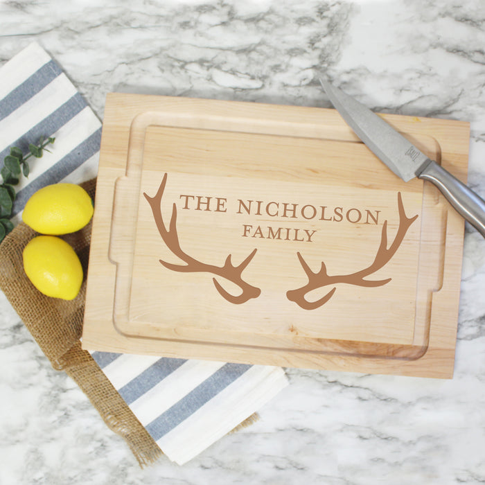 Personalized Deer Antler Cutting Board